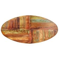 Amazon.com - Dining Table Oval 78.7"x39.4"x29.5" Solid Reclaimed Wood,Reclaimed Wood Dining Table for Family and Friends | Handmade Rustic Industrial Farmhouse Style Tables Kitchen Furniture, Dining Furniture - Tables