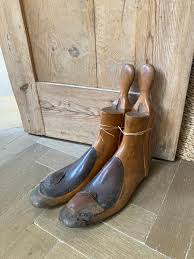 Boot Trees. A Pair of Antique Wood and Leather Boot Lasts ...