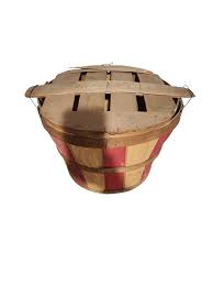 Vintage Fruit Bushel Basket With Lid and Wire - Etsy