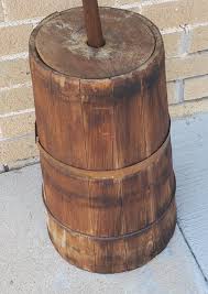 Antique Wooden Butter Churn with Dasher – Farmhouse Primitive Decor | eBay
