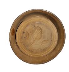 Antique Wood Butter Mold ~ Plunger ~ 3 Leaf Design ...