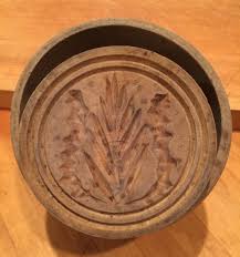 Antique Large Wood Primitive Butter Mold, Butter Stamp ...