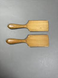 Antique Primitive Pair of Wooden Butter Working Paddle ...