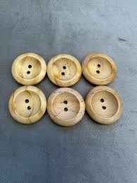 Wooden Buttons Natural Wood Shade 28mm a Set of 6 - Etsy