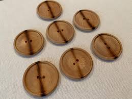 Large Brown Faux Wood Buttons 1 2/8 Inch Sewing Buttons, 7 ...