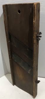 Antique Primitive Wooden Slicer Cutter Cabbage Slaw B. I. & T. Co Findlay Ohio | eBay