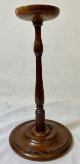 Antique Pair of Wooden Wig / Hat Stands From England - Circa 1890's | Chairish