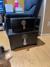 2 Rustic Solid Wood Chests Large T 12” L 20” W 12” / Small T ...