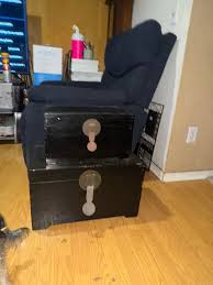 2 Rustic Solid Wood Chests Large T 12” L 20” W 12” / Small T ...