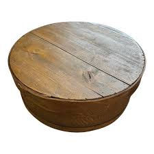 Mid 20th Century Vintage Dufeck MFC Co Wooden Cheese Box Denmark With Black Ink Markings and Stamps | Chairish