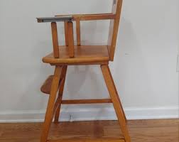 Vintage Wooden Baby High Chair Old High Chair Art Deco - Etsy