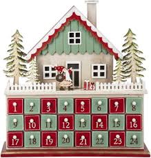 Ganz MX184703 LED Light Up Cottage Advent Calendar, 12.75 ...