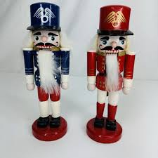New Nutcracker Set of 2 Christmas Holiday Wooden Soldiers ...