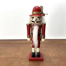 Vintage Christmas 7" Red Wood Nutcracker Soldier Figure ...