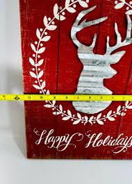 Winter Wonder Lane Galvanized Metal Reindeer Happy Holidays ...