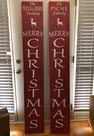 Handmade 6' Christmas Porch Sign: Vertical Wood Holiday ...