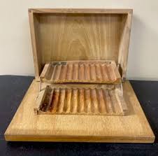 Vintage Carved 1940's Art Deco Cigarette Wooden Box Case | eBay