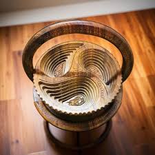 Wooden Handmade Dry Fruit Basket Floral Carved Collapsible ...