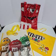 Lot of 3 Rare M&M'S Collection Carry / Tote Bag /gift Bag ...