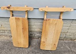 2 Vintage But New Wooden Sleds For Your Crafting Projects Or ...