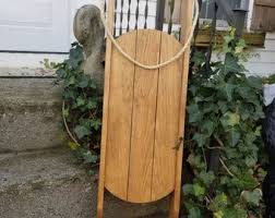 Rustic Farmhouse Vintage Style Stained Sled Porch Yard ...