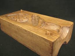 Antique Japanese Hand Carved Wooden Kashigata Cake Mold ...