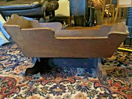 Vintage Cradle Handmade Wooden Rocking Baby Doll Bed Crib ...
