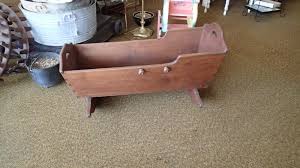 Antique Turn of Century 1900's Primitive Farm Wooden Baby ...