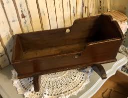Antique 19th Century Wood Doll Cradle,square Nails - Etsy