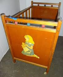 Vintage Doll Crib, Wood Frame With Drop Down Side, Good Condition For Age, 15"W x 25"L x 21"H Auction | 1BID