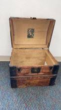 Sold at Auction: Antique Dome Lid Steamer Trunk