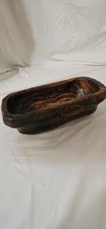 Large vintage wood dough bowl | Mercari