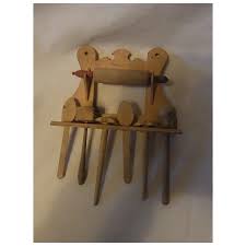 Utensil Wall Holder with Kitchen Tools Wood Vintage German ...