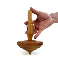 Vintage Street Spinning Top - Handmade Wooden Spinning Top - Outdoor - Game Spinning Top - Toy - Cherry Wood - Germany - 1980s - Etsy