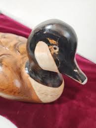 Bufflehead brown black wooden duck decoy 15"x6" Wood-craft Medallion Series 1974 | eBay
