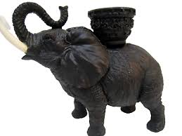 New Elephant Hand Crafted Candle Holder Set - 2 Elephants by Seymor Mann | eBay
