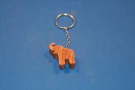 Handcrafted Wood Elephant and Bear Key Chain. - Etsy