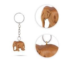 Giri USA - Sandalwood Elephant Key Chain | Wooden Elephant ...