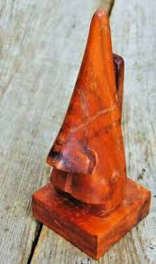 Wooden Nose design hand made art glasses holder perhaps ...