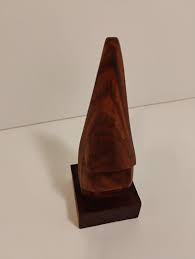 Vintage Carved Wood Eye Glasses Stand Holder Wooden Nose ...