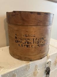 Antique Round Wooden Cheese Shipping Box | eBay