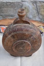 Antique Wooden Water Flask: Primitive Home Decor (9.2 Inches ...