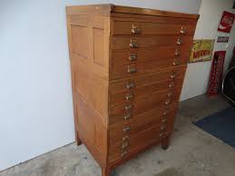 Yawman & Erbe Mfg. Co. Oak Flat File Cabinet F2418 – Early ...