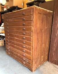 LARGE Antique 10-Drawer Flat File Cabinet | Large Little ...