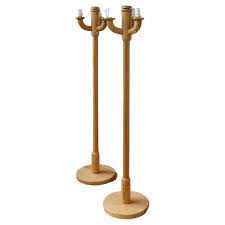 Scandinavian Modern Sculptural Floor Lamps in Pine, Sweden 1970s For Sale at 1stDibs