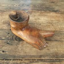 Ebony Wood Foot Ashtray Vintage - Etsy