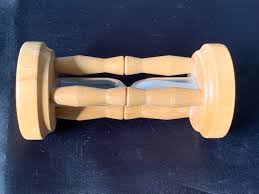 Vintage Wooden Hourglass - Egg Timer With White Sand - Etsy