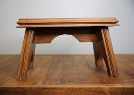 Vintage Primitive Wooden Foot Step Stool Bench Painted John ...