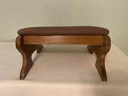 Mid 20th Century Vintage Fruit Needlepoint Wooden Footstool ...