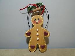 WOODEN GINGERBREAD MAN WITH ROLLING PIN 6 ...